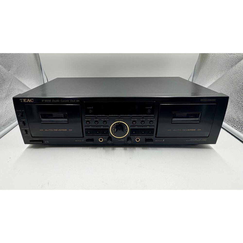 Vintage TEAC W-860R Dual Cassette Deck Auto Reverse Dolby HX Pro Tested